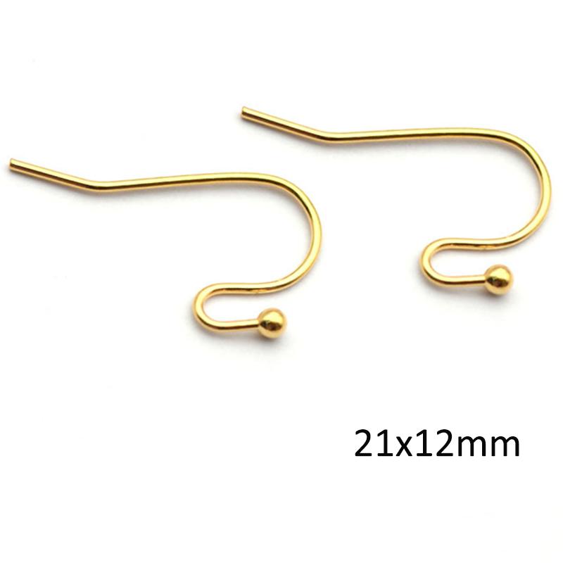 50pcs Stainless Steel Earwire Earrings Hooks Base for Earrings Ear Jewelry Making DIY Findings Accessories Wholesale Supplies