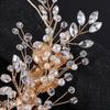 Zinc Zinc Alloy Leaf Bridal Headband Handmade Bridal Tiara Hair Vine Luxury Crystal Headpiece  Wedding