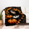 Halloween Witch Framed Art PrintBlanket Flannel Throw Blanket for Sofa, Bed, Travel, Camping, Office, Couch, Chair