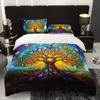 3 szt. Bohemian Drzewo Życia Pościel Poszewka na Kołdrę Zestaw Psychedeliczne Drzewo Życia Pościel Poszewka na Kołdrę Zestaw Mandala Tematyczny Zestaw Pościeli Żywy