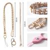 Zinc Zinc Alloy Metal Leather Chain PU Leather Phone Hanging Rope Cellphone Lanyard  for Phone Hanging