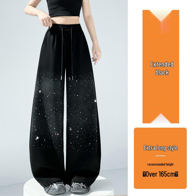 Summer 2026 Women s High-Waisted Pants with Sparkling Rhinestones 2XL