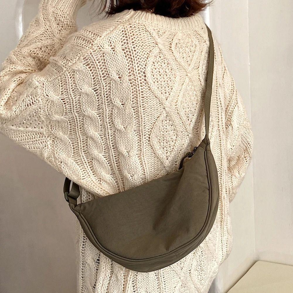 Nylonová Hobo taška Crossbody Taška pod paži Taška půlměsíc Volnočasová Plátěná Taška knedlík Unisex