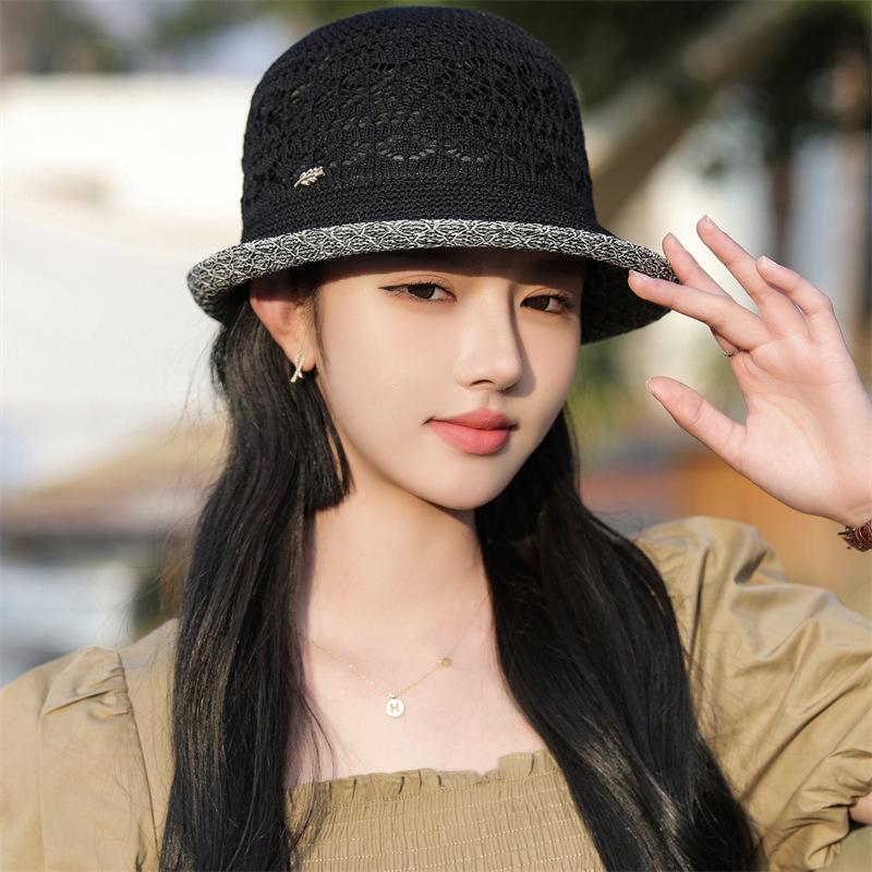 

Fisherman Hat Trendy Womens Fashion Ol Style Adjustable Sun Protection Breathable Hat Bucket StyleA,54-60