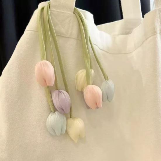 Tulip Strap Hair Tie Accessories Tulip Ribbon Curtain Tieback for DIY Crafts Clothing Hair Bands