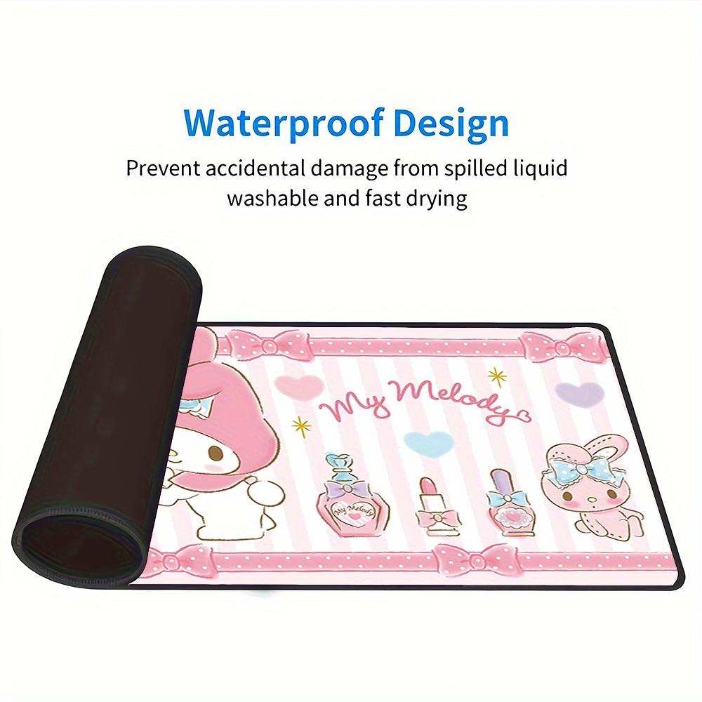 My Melody, Cute Themed XXL Mouse Pad - Non-slip Rubber Desk Mat for Gaming and Office Use, Multi-Function Keyboard and Mouse Pad, Ideal Gift