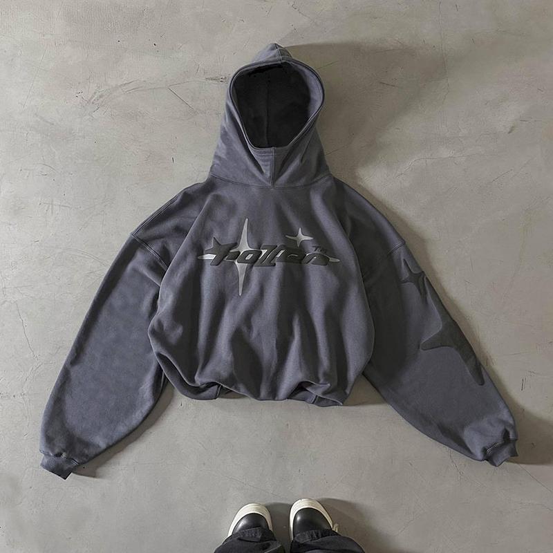 

ZYLLO Хип-хоп Уличная Парная Толстовка с Принтом Толстовка с Капюшоном Свободная Повседневная Худи Мода Мужская Женская Одежда L