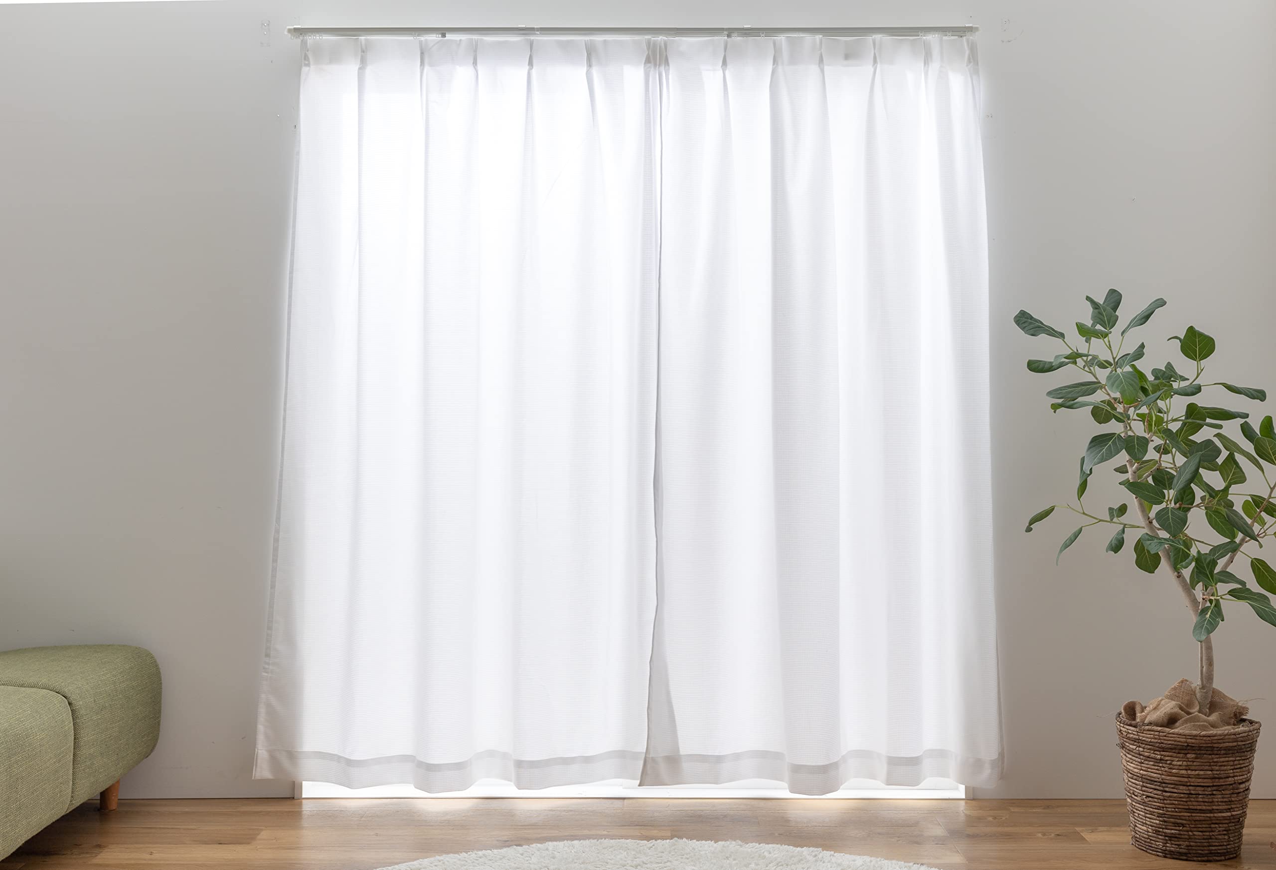 

Univer Lace UV Protection Heat Blocking Heat Retention 100cm Wide x 148cm Set of Sopia Curtains, (Over 85%), Mirrored, (Over 25%), (Over 20%), Long, белый