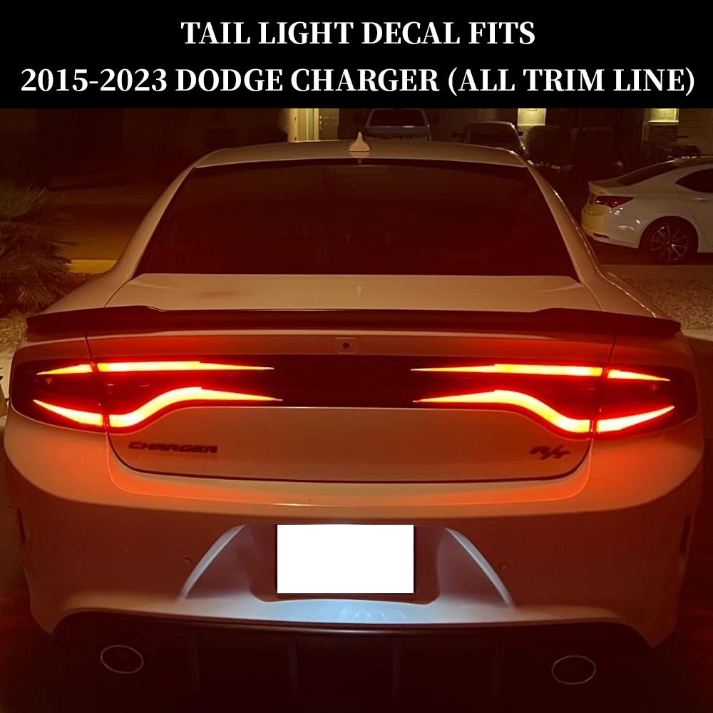 Car Tail Light Stickers Overlays Tail Light Decal Eyelid Vinyl Tint Film for Dodge Charger 2015-2025 Car Exterior Accessories