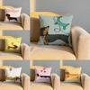 Cute Dachshund Dog Cushion Cover Soft Reversible Durable Pillow Cover MultiScene Use for Home Car Daily Comfort