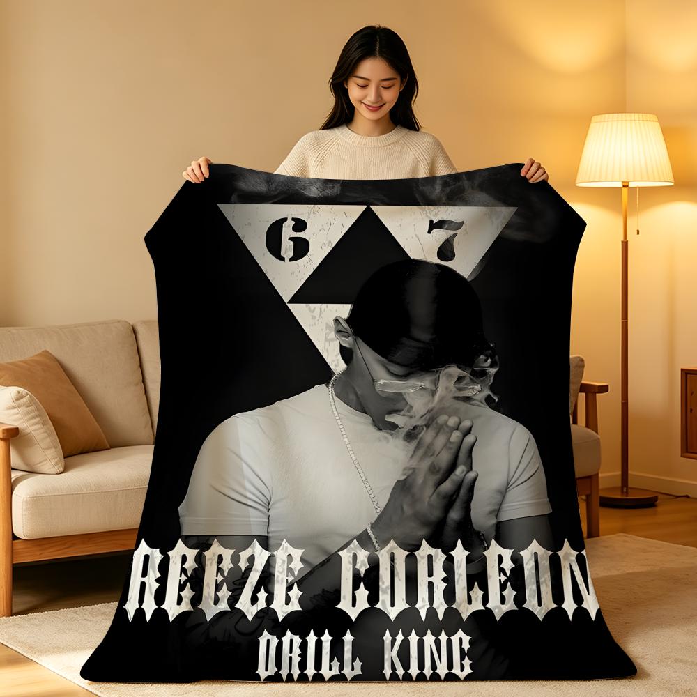Music F-Freeze C-Corleone Throw High-Density Short Plush Blanket Soft Skin-Friendly for Sofa Nap Air-Conditioned Room