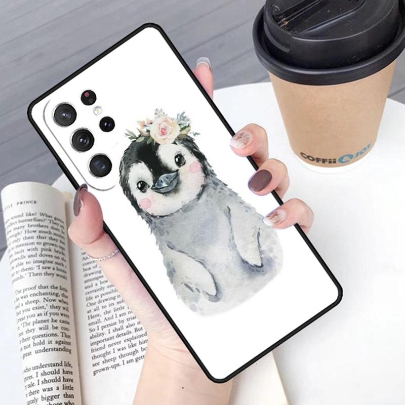 Cute Penguin phone case Cover For Samsung Galaxy S24 S25 Ultra S21 S22 Ultra S10E Note 10 Plus Note 20 FE S23