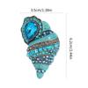Elegant Rhinestones Conch Pin Vibranting Color Accesory Portable for Children and Trendy Adults Stylish Outfits