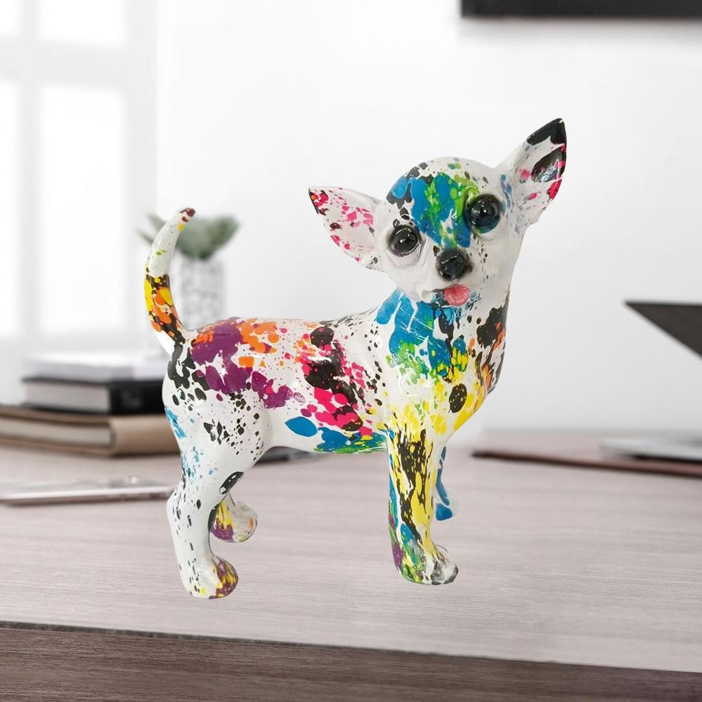 Chihuahua Resin Dog Sculpture for Home Decor