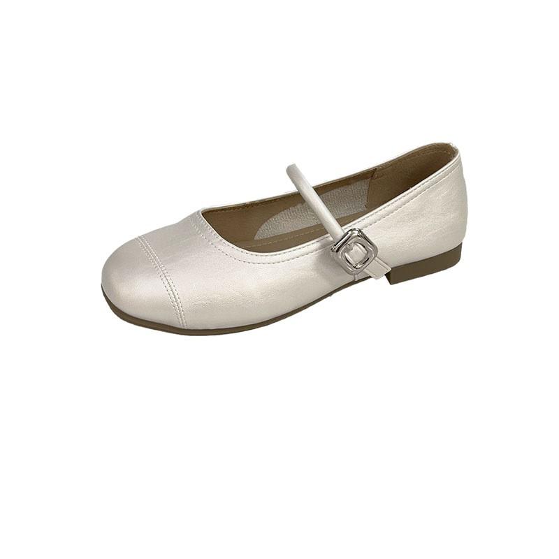 Silver Gentle Temperament Flat Bottom Light Mouth Single Shoes Women's 2025 New Summer Soft Sole Mary Jane Shoes