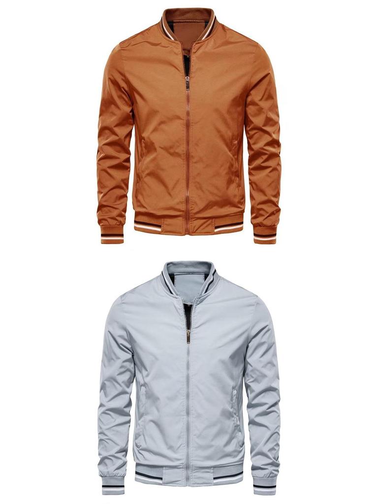 Trendy Men's European-American Spring/Autumn Casual Jacket - Fashionable Thin Outerwear