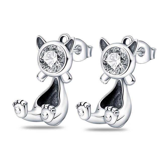 925 Silver Pave U Tvar Srdce Hvězdicová náušnice Geometrické kruhové náušnice pro ženy Svatební zásnuby Narozeninové šperky 