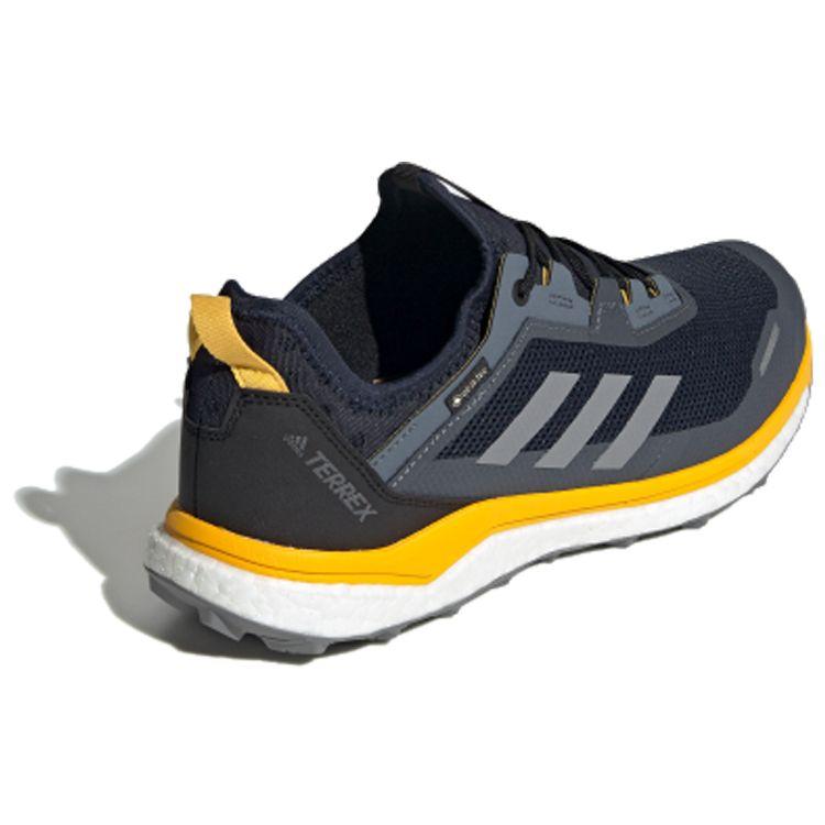 Adidas Tênis de Corrida em Trilha Terrex Agravic Flow Gtx Amortecimento Confortável Diário Antiderrapante Cano Baixo Maratona Masculino Preto Azul EF9615