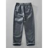 Foreign Trade Surplus Spring and Autumn Casual Linen Long Pants for Men, Cotton-Linen Loose Straight Pants, Thick Versatile Comfortable Ramie Pants