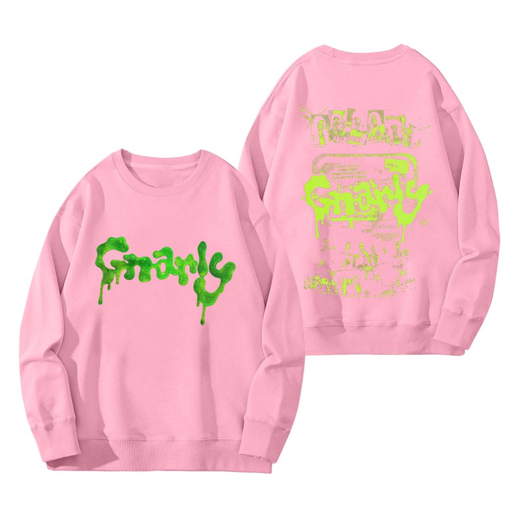 Women's Fashion Long Sleeve Print Round Neck Loose Pullover Sweater Top