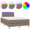 Maison Exclusive - Sommier à lattes de lit avec matelas LED Taupe 120x200 cm Tissu
