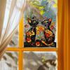 Cartoon Kätzchen Blume Balkon Glasfenster Verschönerung und Dekoration Statische Elektrizität Fensteraufkleber