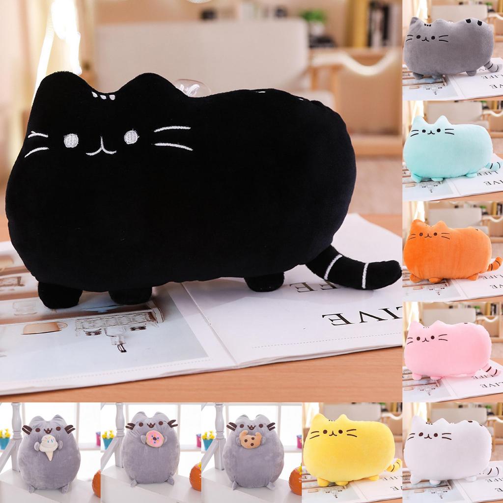 Cute Cookie Cat Plush Toy With Pp Cotton Filling For Kids Bedroom Decor