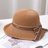 Women'S Flip Brim Bucket Hat Bow Ribbon Sun Hat Soft Breathable Korean Style Spring Summer Outdoor Travel Casual Sun Protection