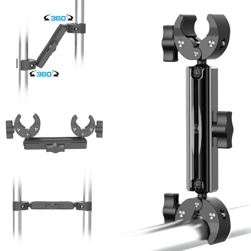 Adjustable 360 Bike Camera Stand, 1/4inch Metal for Mount for Motorcycles and Bicycles for Cameras