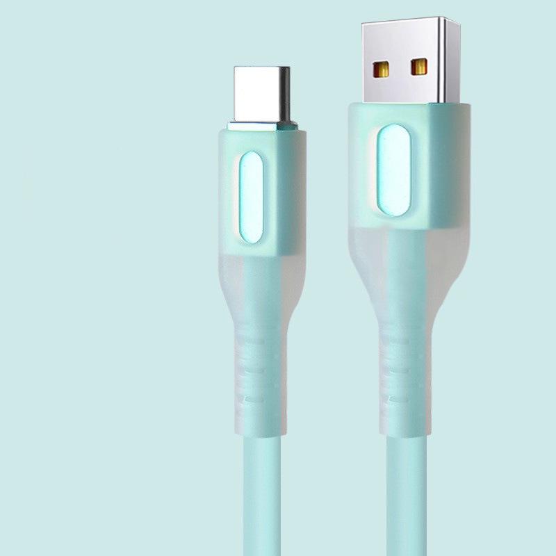 Luminous Silicone Type-C Charging Cable, 3A Fast Charging for Android & Apple Devices