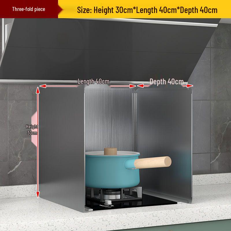 Stainless Steel Kitchen Stove Hood Baffle and Splatter Shield Enclosure