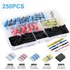 250 PCS Flame Retardant Heat Shrink Solder Ring Wire Connector Terminal Insulation Sleeve