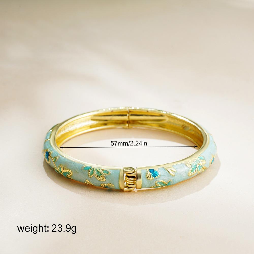 Traditional Hollow Out Flower Bangle Chinese Women's Hand Bracelet  Jewelry Gifts