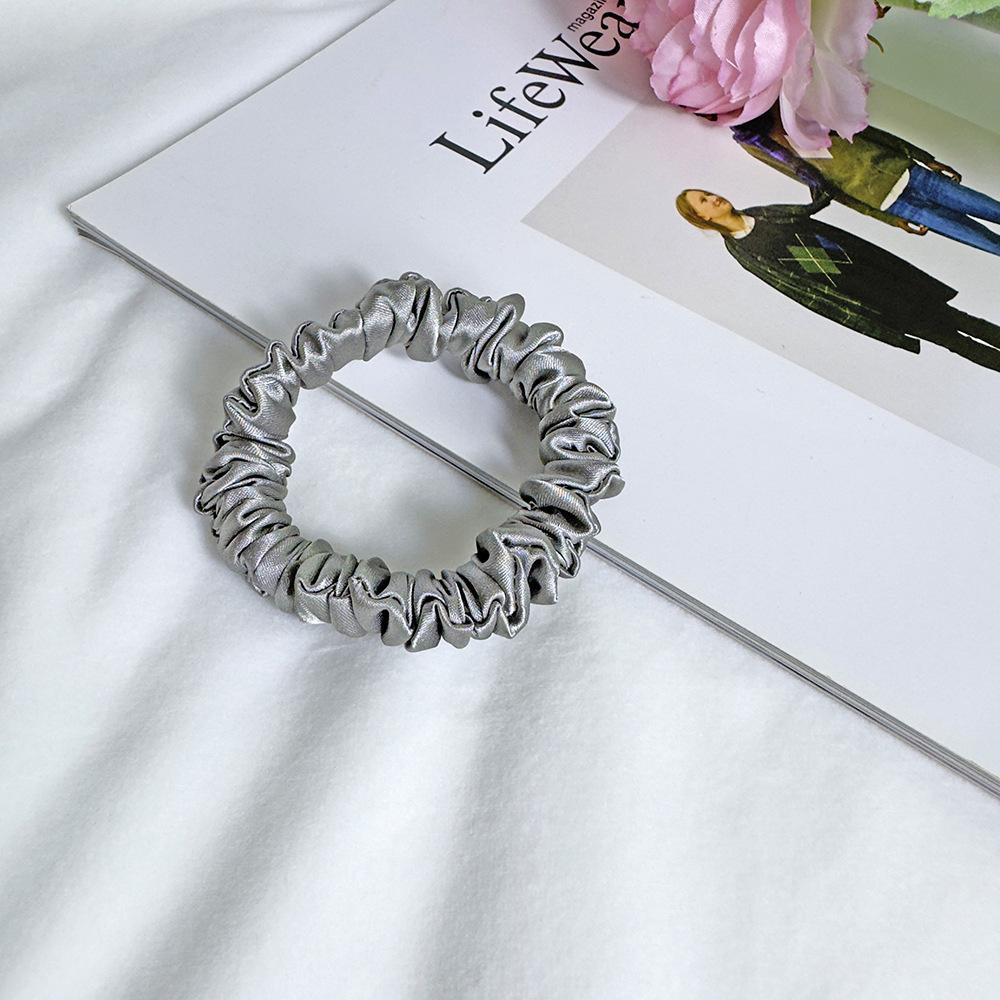 1cm Satin Scrunchies Hair Ties, Soft No-Damage Elastic Hair Bands for Women Kids