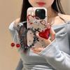 Lovely Heart Dices Jewelry Charm Unique Heart Dices Bead Pendant Keychain Charm for Youthful Fashion Statements