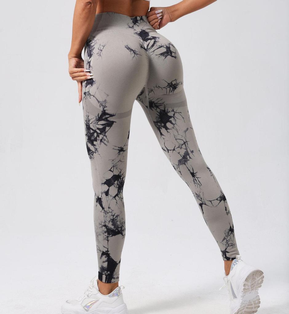 Southeast Asia Style Tie-Dye Butt-Lifting Yoga Pants