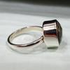 Rose Cut Brown Smoky Quartz 925 Sterling Silver Ring Jewelry