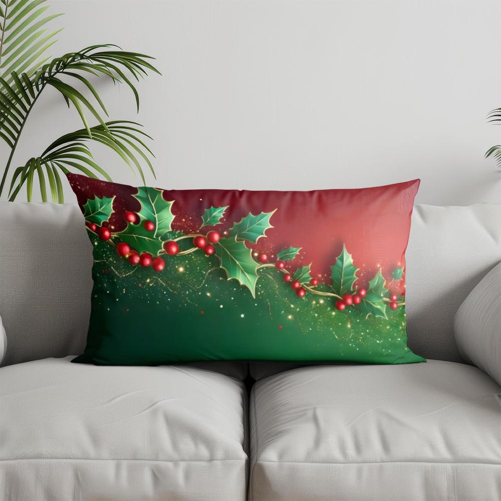 Home Decor Merry Christmas Snowflake Pillow Suitable For Sofa Bedroom Car Pillow Cover Cushion Rectangular Back Cushion