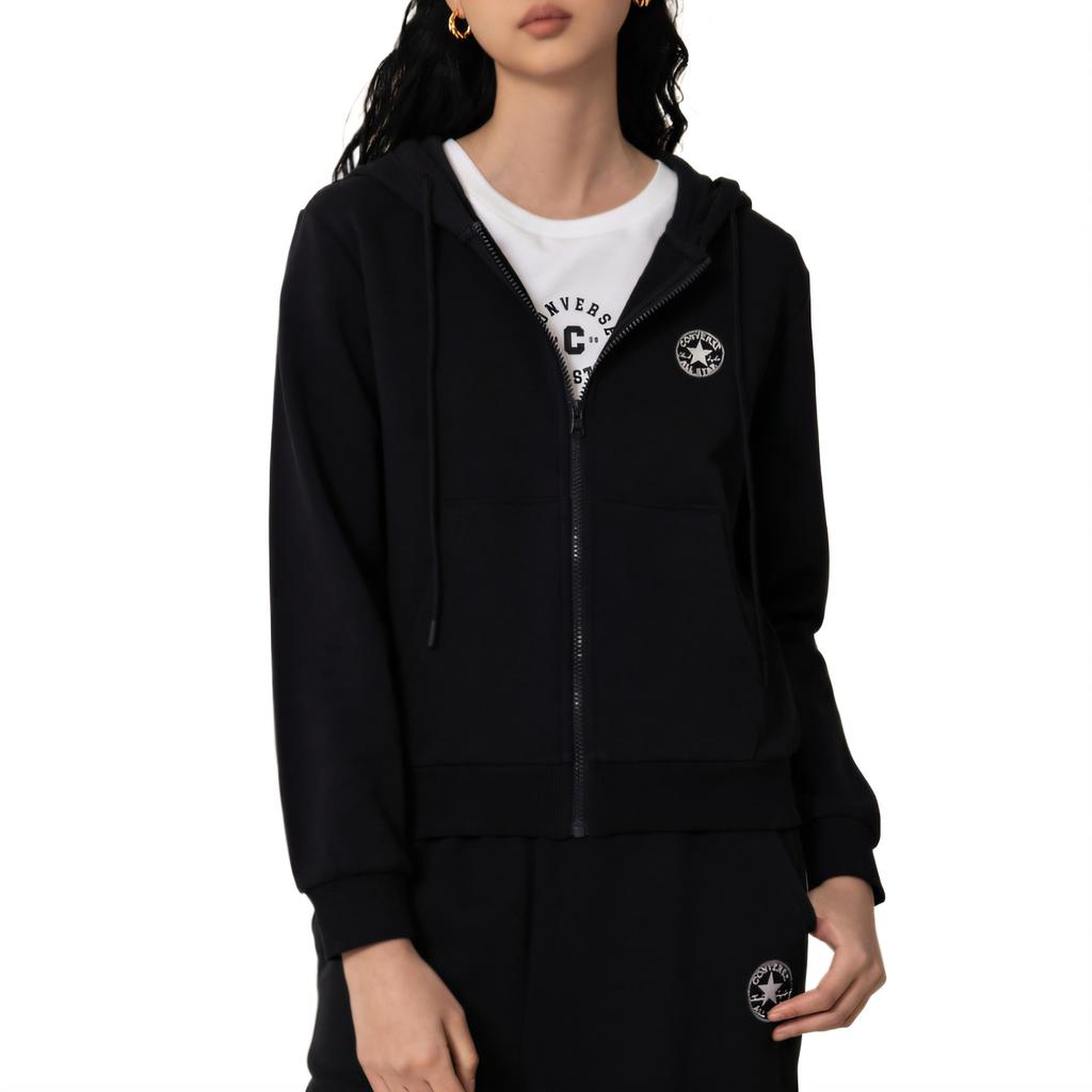Converse Sweatshirts Women's Black Hooded Moderate WCH721-023
