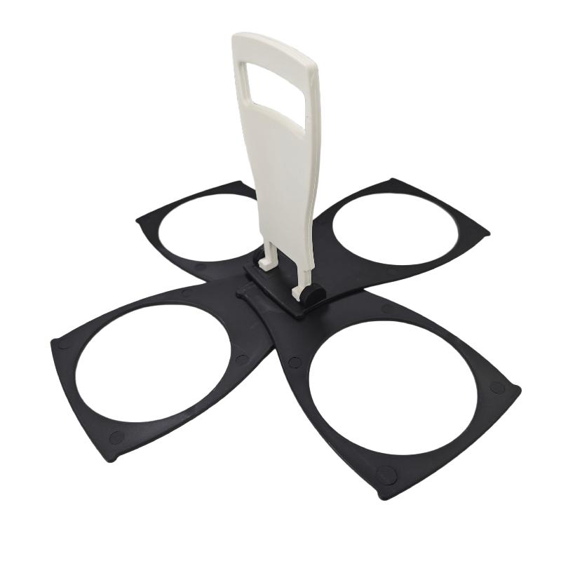 Reusable Foldable Coffee Cup Holder 4 Cups Bottle Bracket with Handle for Breakrooms and Events