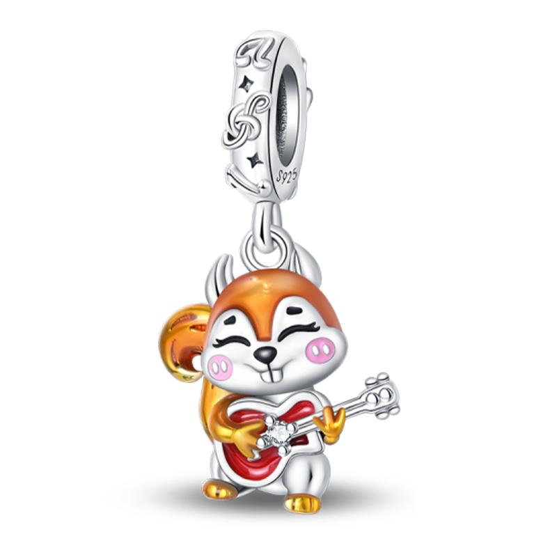 Copper Golden Autumn Series Charms Beads Scarecrow Pumpkin Maple Leaf Charms For Women Fine Diy Jewelry