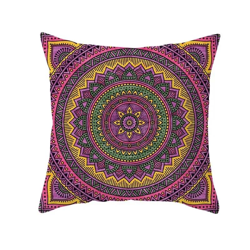 Mandala Striped Geometric Home Decor Living Room Chair Decor Bohemian Pillow Cover Mysterious Pattern Cushion Cover