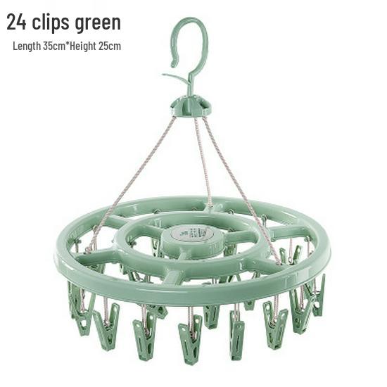 Windproof Plastic Drying Rack with 12 Clips - Ideal for Children's Socks, Baby Clothes, and Underwear.