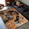 1pc Angry Tiger Printed Carpet In Brick Hole Chair Carpet Anti Slip Aesthetic Area Mat Living Room Bedroom Dining Room Carpet