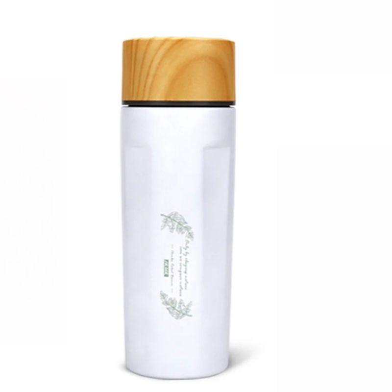 

Hong Kong Shibo Bone China Large-Capacity Thermos Cup with Ceramic Core, 500ml Tea Cup for Students and Girls, Herbal Tea Brewing Cup 500 ml Fern White