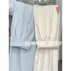 150.00kg Plus Size Chubby Girl Nougat Pastry Yamamoto Pants Women Summer Thin White Pants Loose Slimming Ice Silk Wide Leg Pants