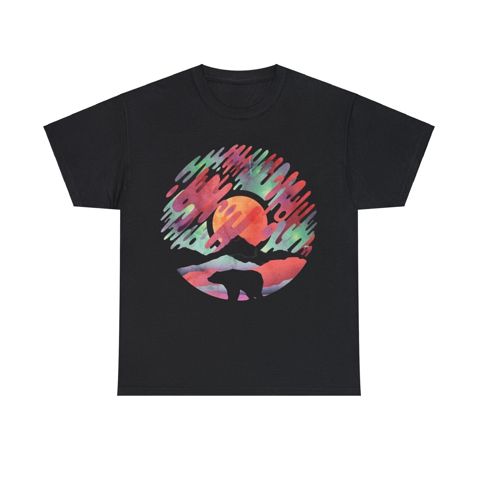 Abstract Nature T-shirt, Mountain Unisex Heavy Cotton Tee L