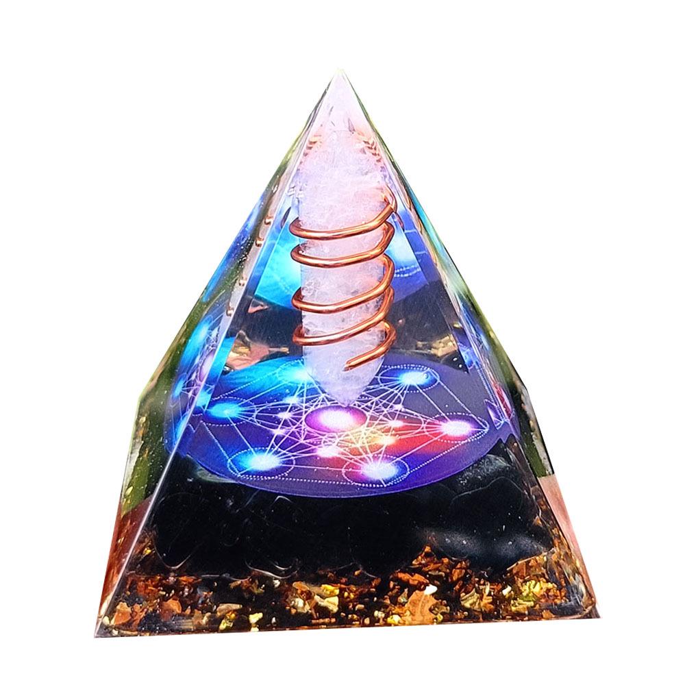 Crystal Gravel Pyramid Resin Ornament: Home & Office Decoration Gift