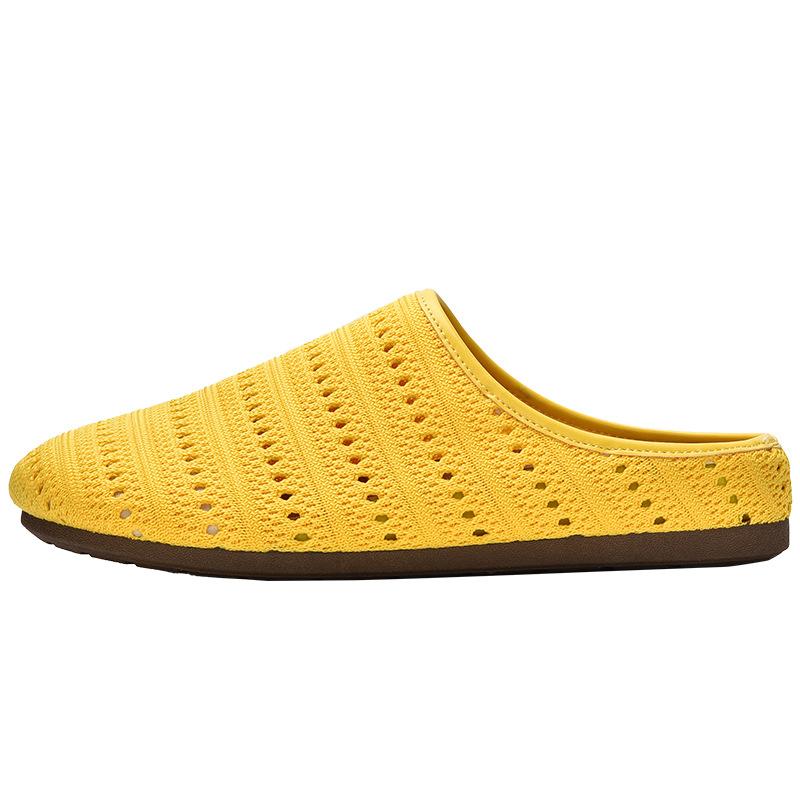 

Летние новинки в продаже, новые дышащие туфли-полусабо с толстой подошвой на одной педали 5116 40 жёлтый