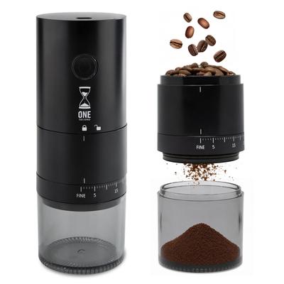 ONE SECOND [Easy Grind Adjustment] Electric Coffee Grinder, 39 Grinding Settings, Burr Type, Automatic Shut-off, Cordless, Washable
